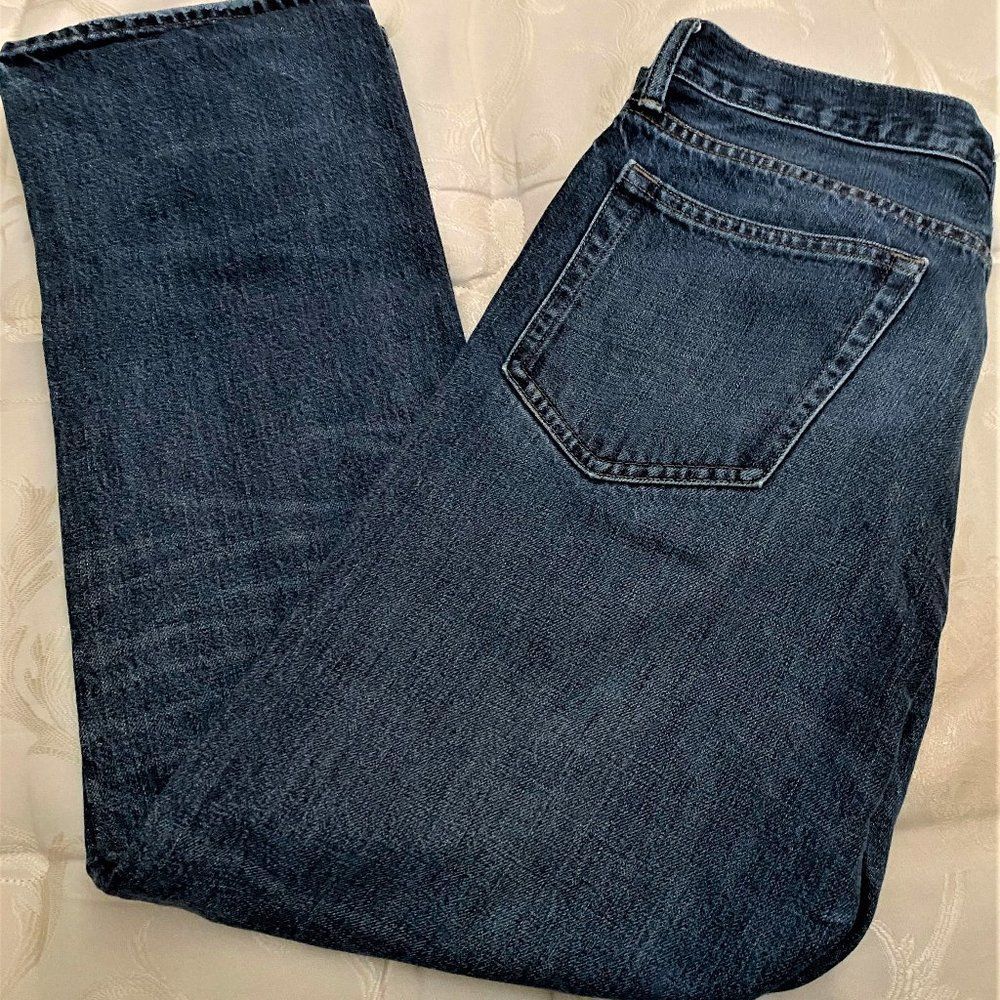 J Crew Slim Straight Mens 32x30 Dark Wash Denim Blue Jeans